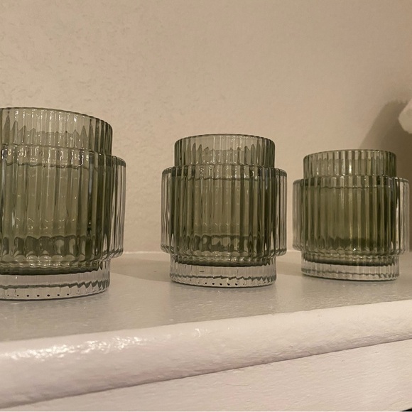 3 Candle Glass Holders - Picture 4 of 7